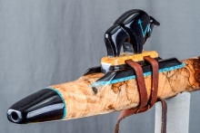 Spalted Maple Burl Native American Flute, Minor, Mid G-4, #N13I